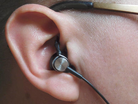 Modded earpiece in ear