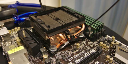 Phenom II heatsink on LGA1155 motherboard