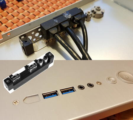 Modified USB front panel