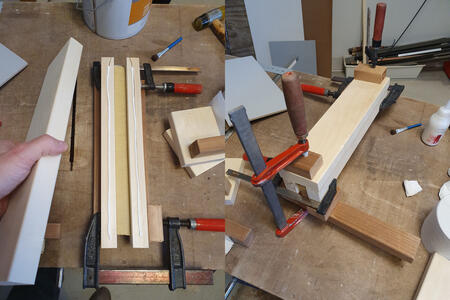 Gluing the night table