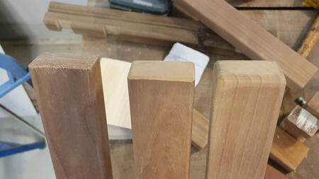 Different stages of sanding