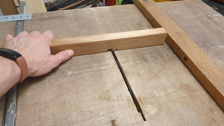 Sawing the notches