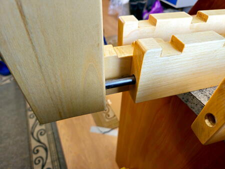 Headboard piece with steel rod