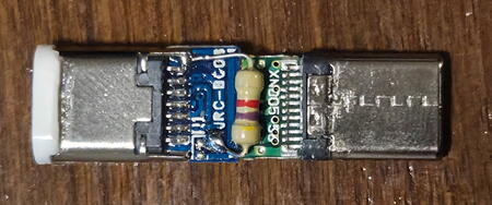 Soldered resistor