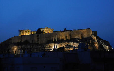 Acropolis at night